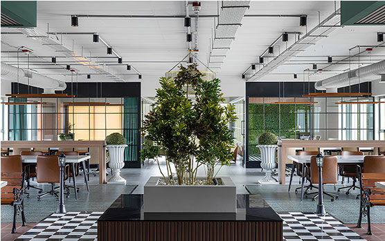 DreamNest Interiors showroom interior view in Vijayawada