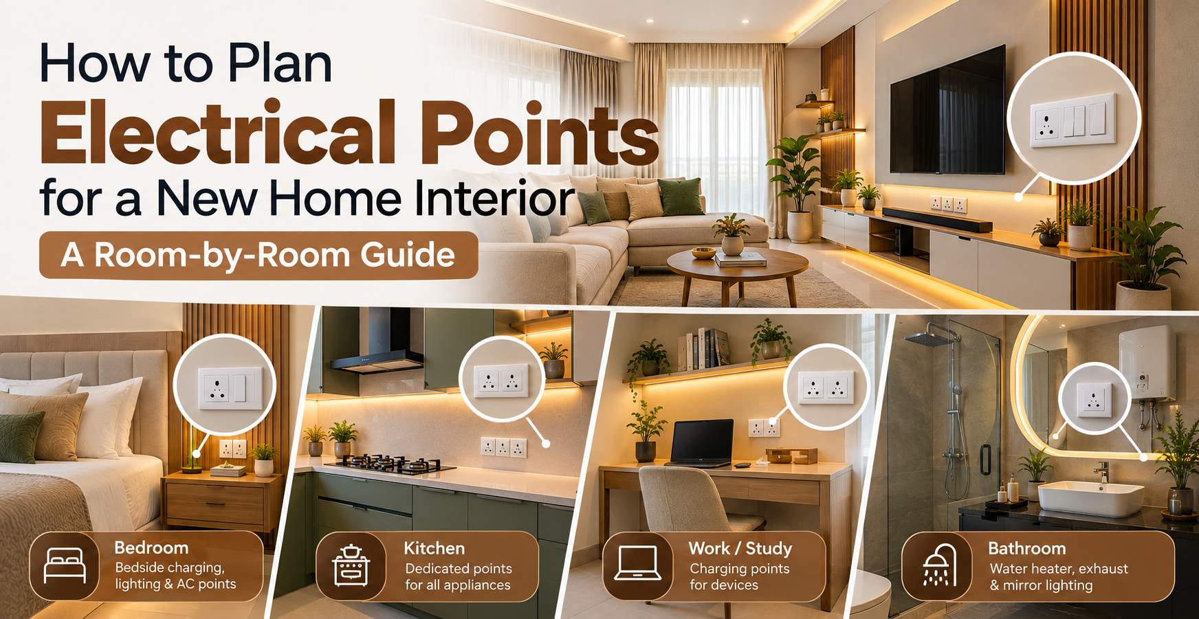 How to Plan Electrical Points for a New Home Interior: A Room-by-Room Guide